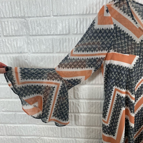 Paper Crown Endora Swing Dress Chevron Small - Picture 3 of 7